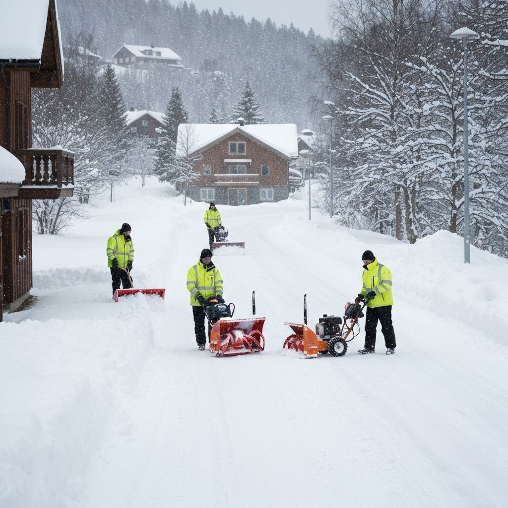 Snømåking og strøing